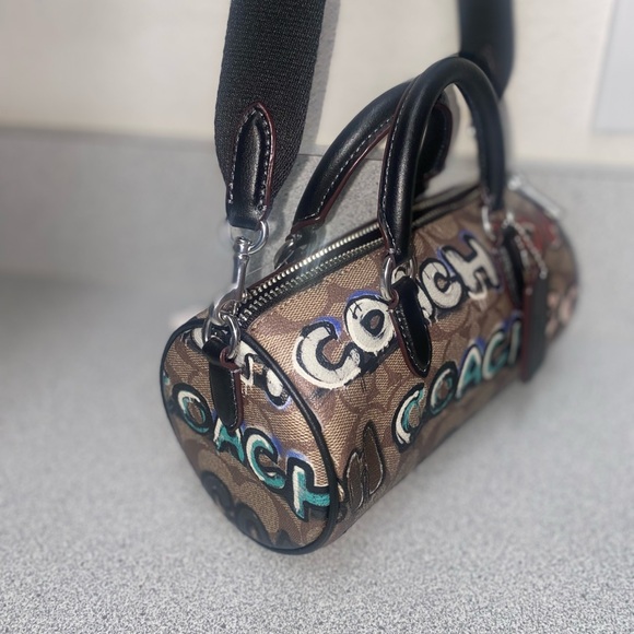 Coach Signature Coach × Mint + Serf Lacey Barrel Multi Colored Crossbody Bag NWT - Picture 11 of 14